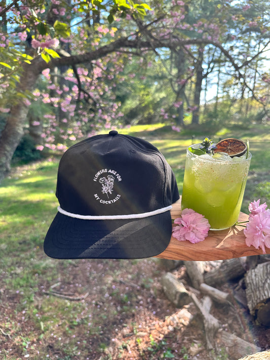 Flowers Are For My Cocktails Rope Hat